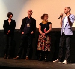 John Dargan '14 speaks at a screening of "The New Public" at the Boulder International Film Festival in Colorado.