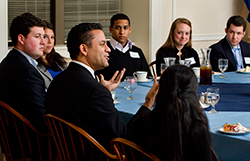 During an April 2011 visit to campus, Jonathan McBride '92 discussed his career trajectory from Connecticut College to the White House.