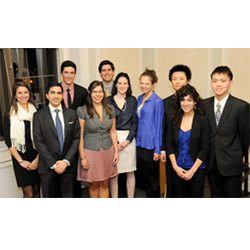 The 2013 Winthrop Scholars (from left): Seniors Catherine Smith, Aditya Harnal, Ryan Foley (in back), Jennifer Parry, Benjamin Allar (in back), Maura Hallisey, Christina Fogarasi, Bo Xiong (in back), Megan Maffucci and Vinh Tuan Pham. Not pictured: Jennifer Blagg, Andrew Greaves, Sarah Lamer and Devon Light-Wills.