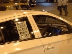 Professor Sunil Bhatia took this picture at a stoplight in Delhi in the days after the rape of a woman on a public bus there in December.