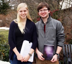 Natalie Calhoun ’16 and Cory Scarola '16 have each written novels.