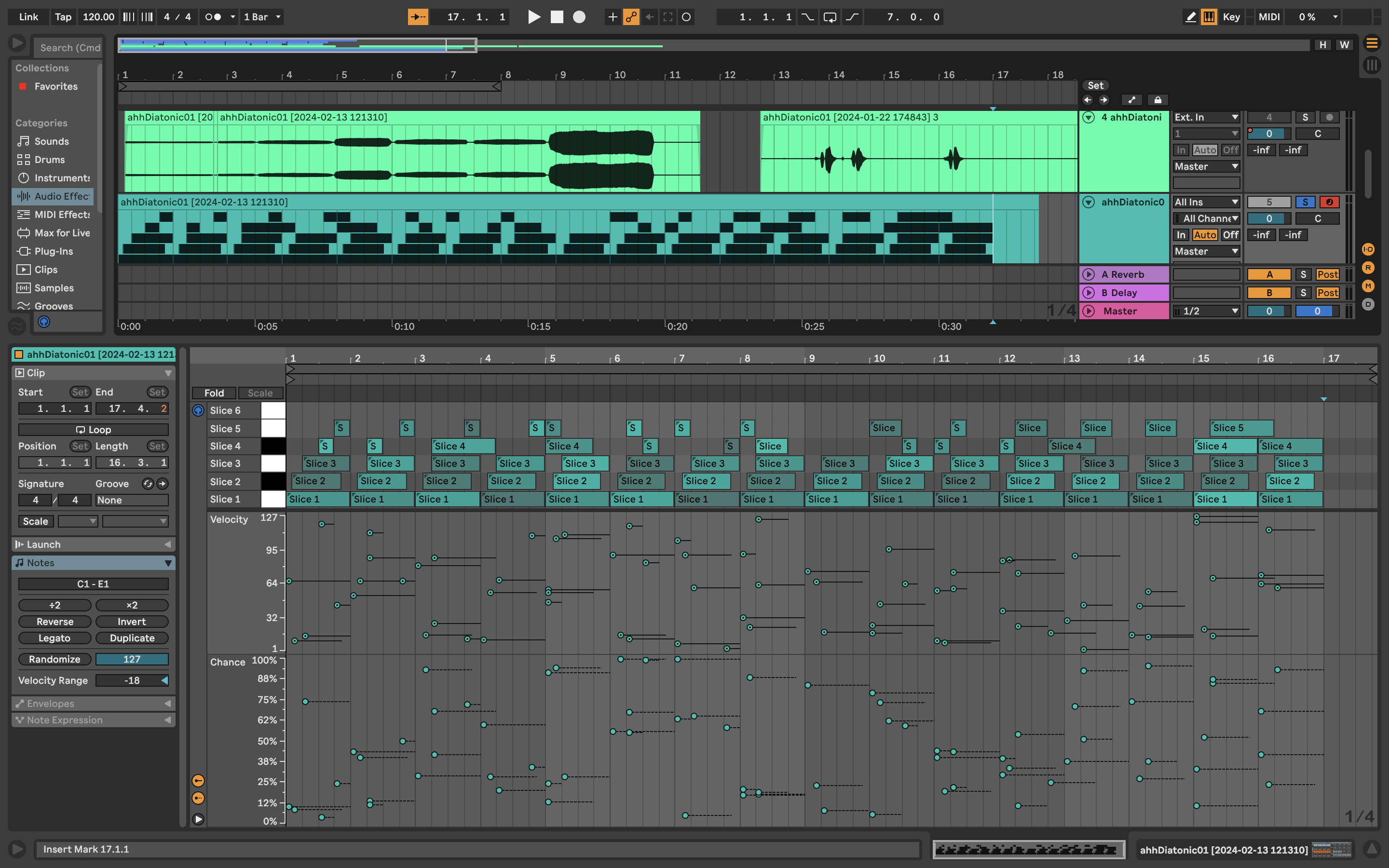 Music production software screenshot