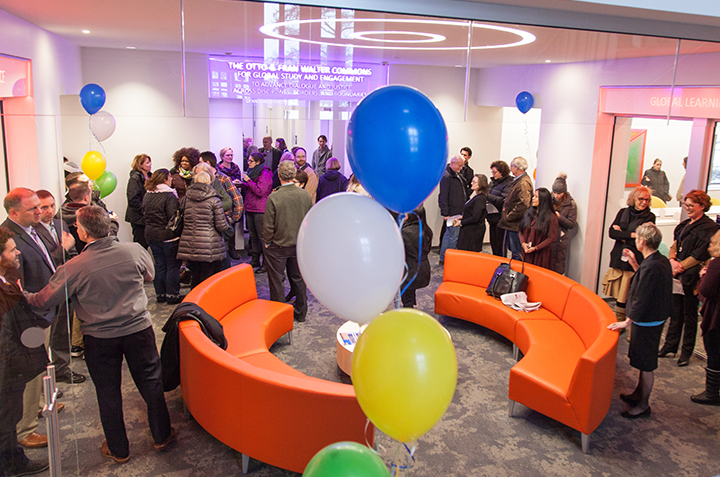 A full room at the opening of the Walter Commons on January 30, 2018