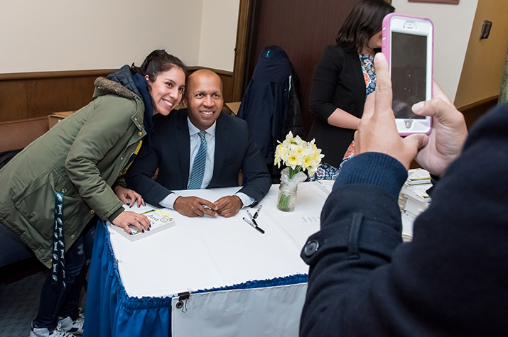 Bryan Stevenson at the Inaugural speech of President Katherine Bergeron's Distinguished Lecture Series