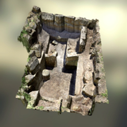 3d model of an etruscan tomb in orvieto italy
