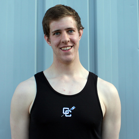 A Connecticut College file photo of Michael Clougher ’15, who served as captain of the rowing team for two years. Clougher will represent the United States at the 2017 World Rowing Championships in late September.