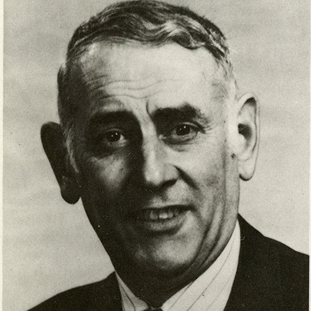 An archival portrait of former Connecticut College history professor Richard Lowitt, courtesy of The Linda Lear Center for Special Collections and Archives.