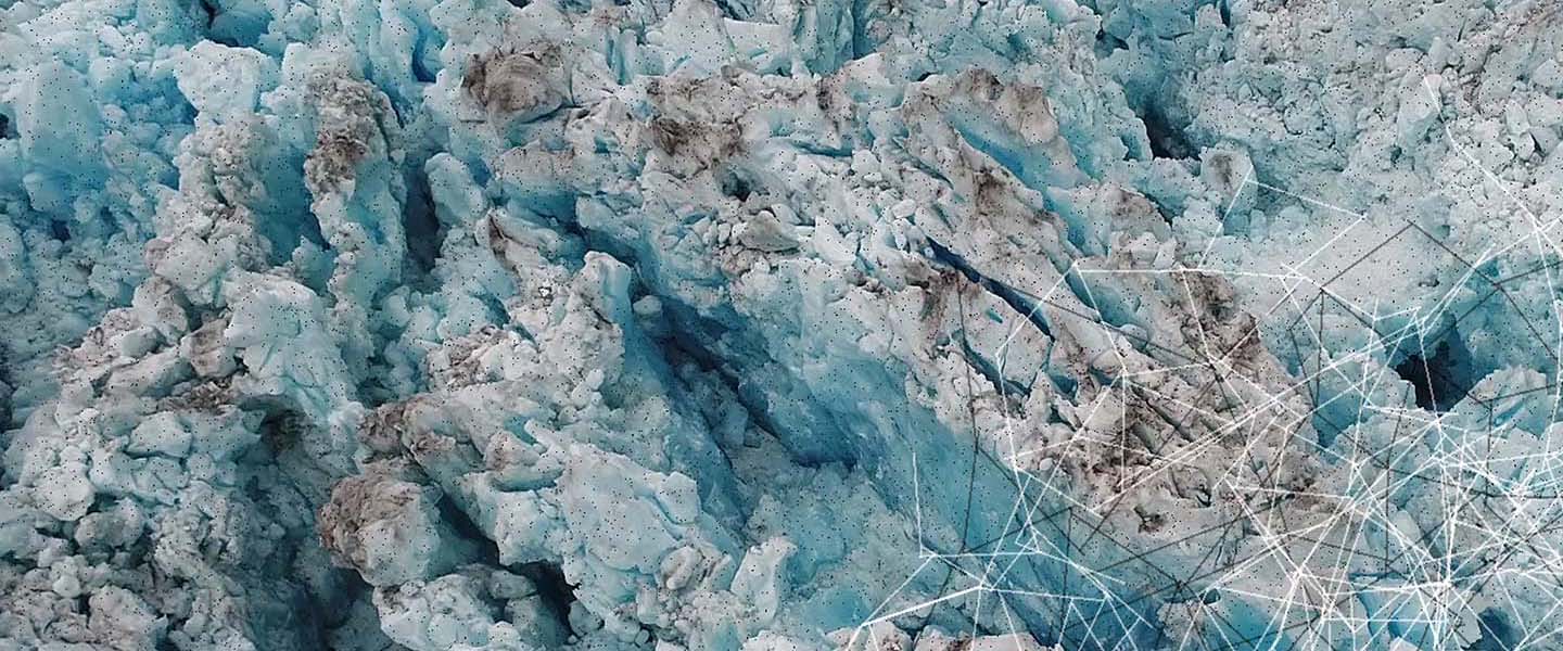 Arctic drone footage art