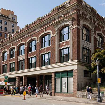 The historic Manwaring Building is located on State Street, in the heart of downtown New London.