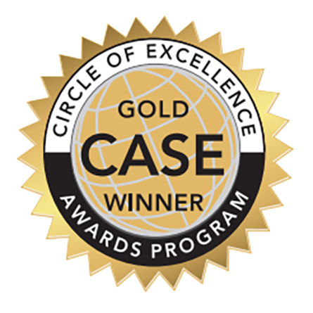 The logo for Gold CASE Award