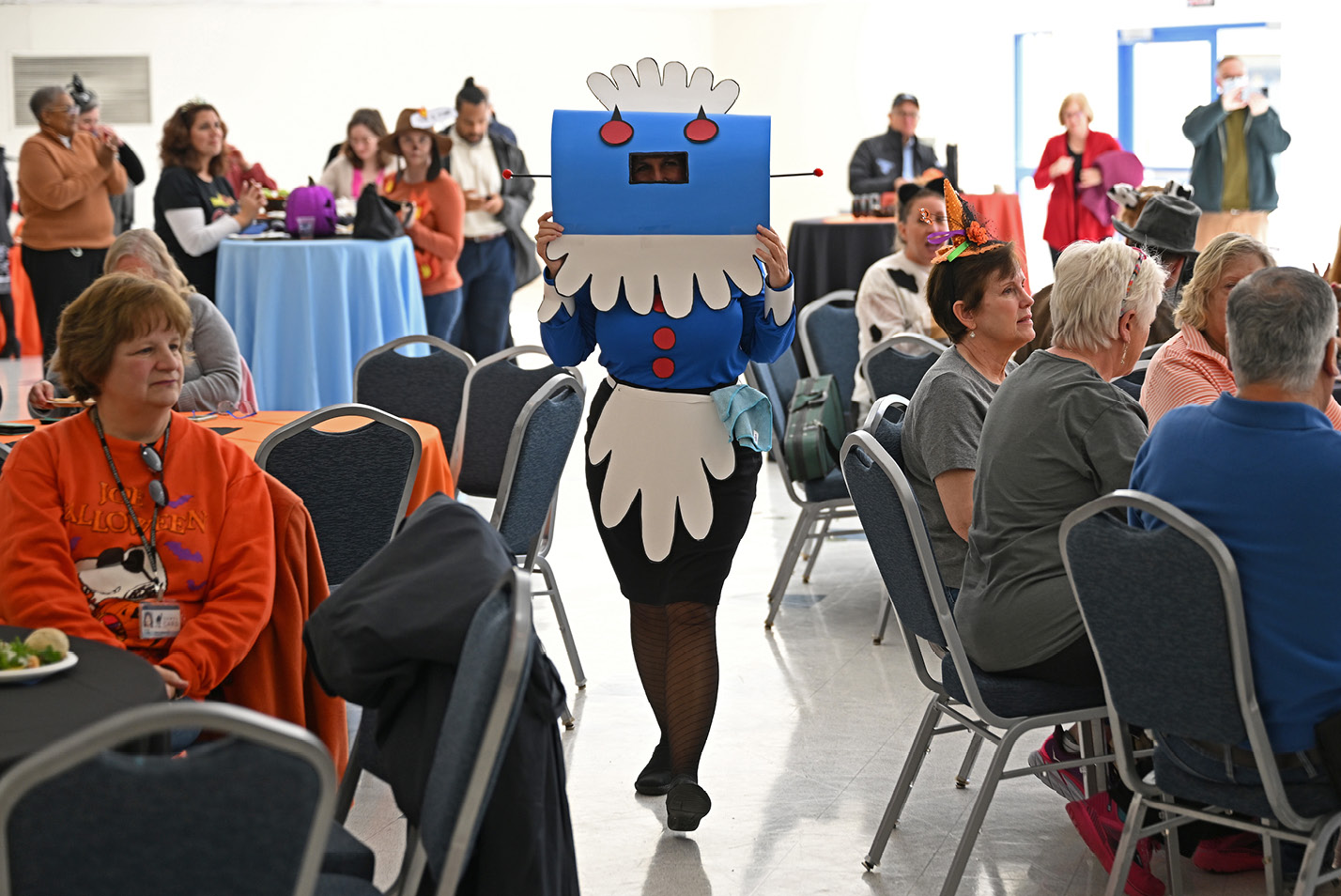 Rosie the Robot took top honors at the annual Staff Council Halloween Party in the 1962 Room.