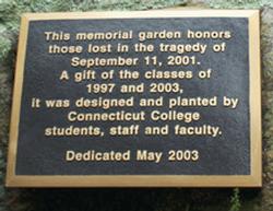 The 9/11 Garden located off Tempel Green.