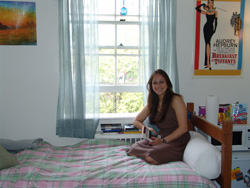 Devon Butler ´10 made her room her own with curtains, posters and colorful bedding. View the slideshow to see how other students personalize their rooms.