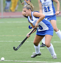 Abby Hine '11, a member of the 2009 All-New England Small College Athletic Conference (NESCAC) Field Hockey First Team