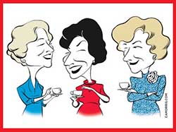 Cartoon of Tea for Three characters