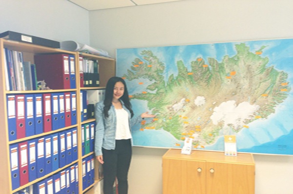 Yue Wu ’14, our first intern in Iceland, conducted research for the Icelandic Tourist Board in Reykjavík.